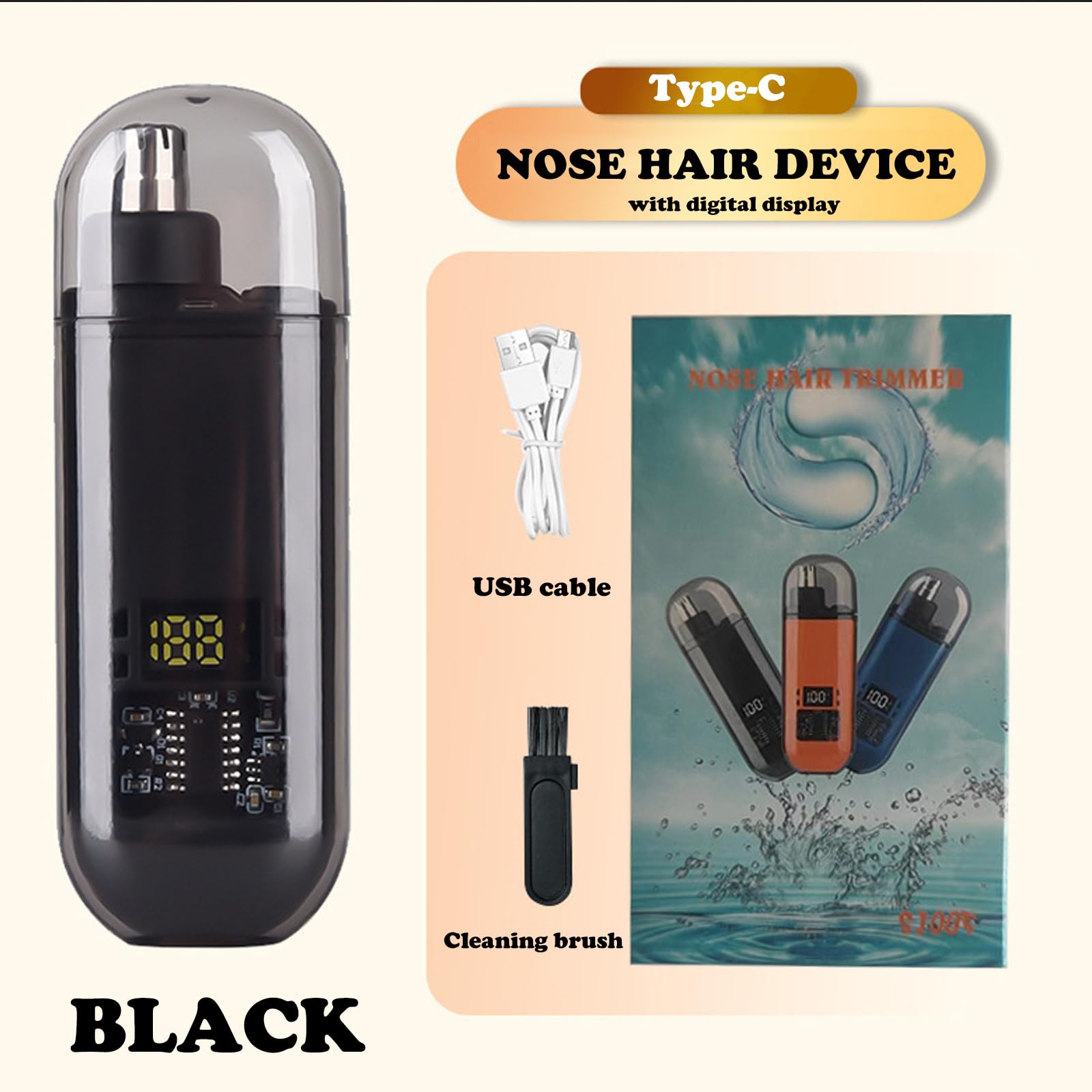 Nose Ear Hair Trimmer USB Rech - Nose Trimmer 评论和价格