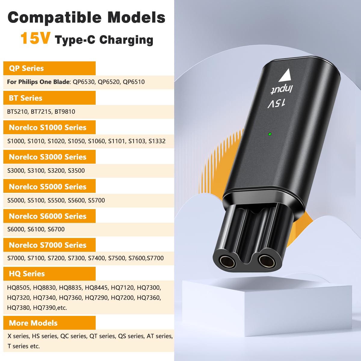 Brangdy 15V HQ8505 Type-C Shav - Beard Trimmer 评论和价格