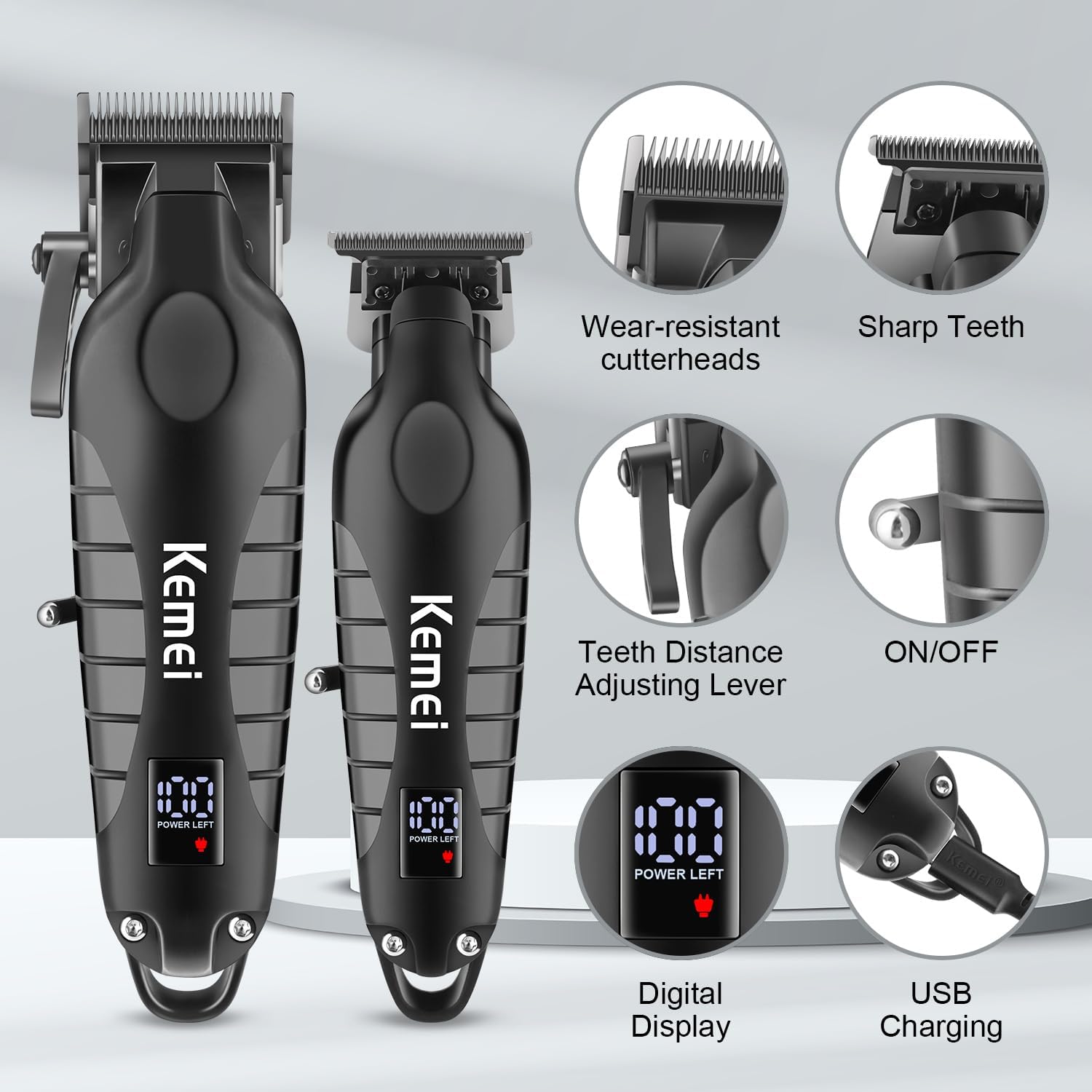 Kemei Hair Clipper Kit for Men - Electric Shaver Rotary 评论和价格