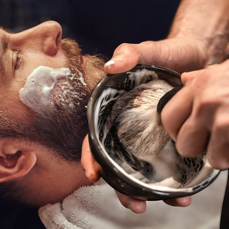 Shaving Brush Kit Manual Lathe - Mens Grooming Travel Kit 评论和价格