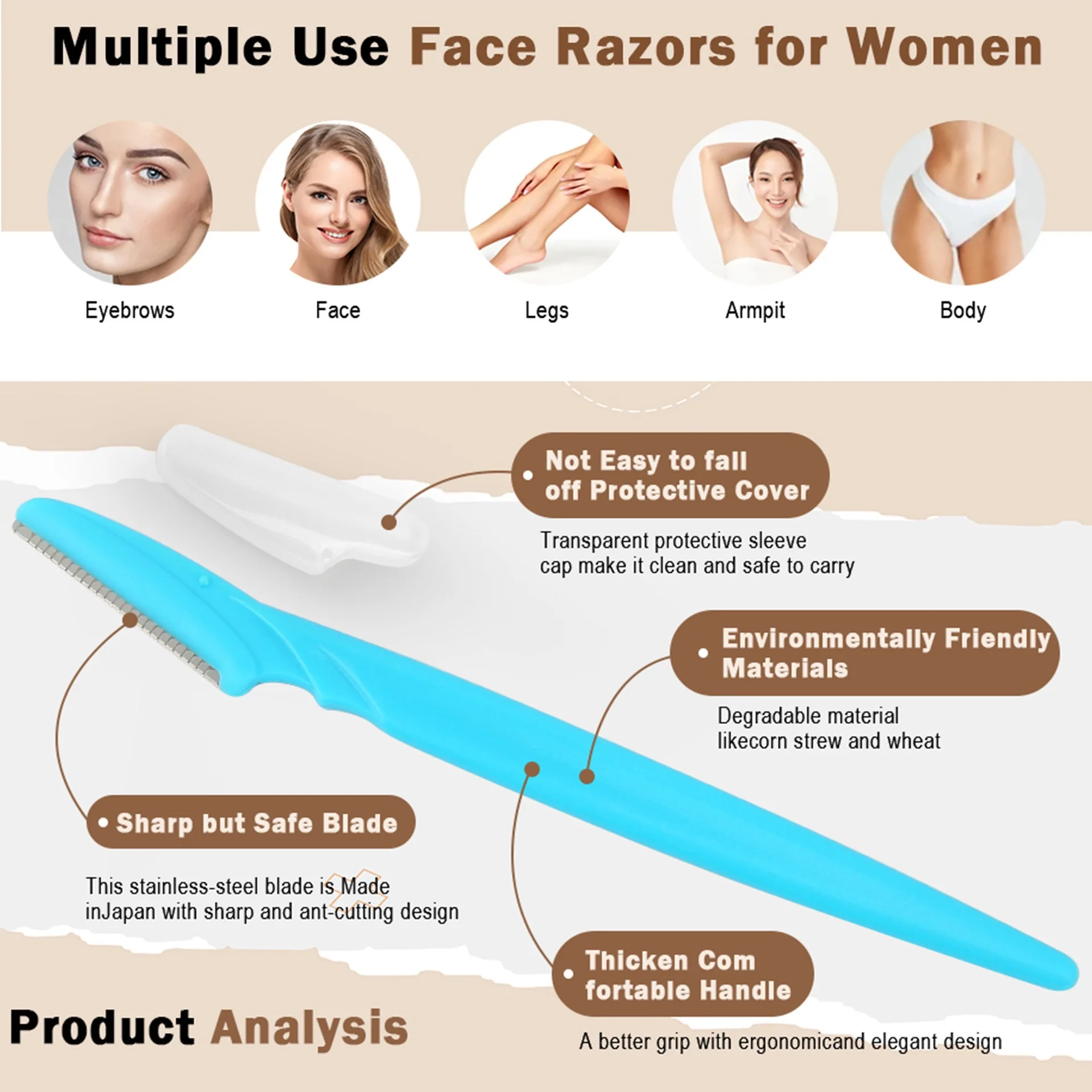 5/10/30/40pcsbrow Razor and Fa - Aftershave 评论和价格