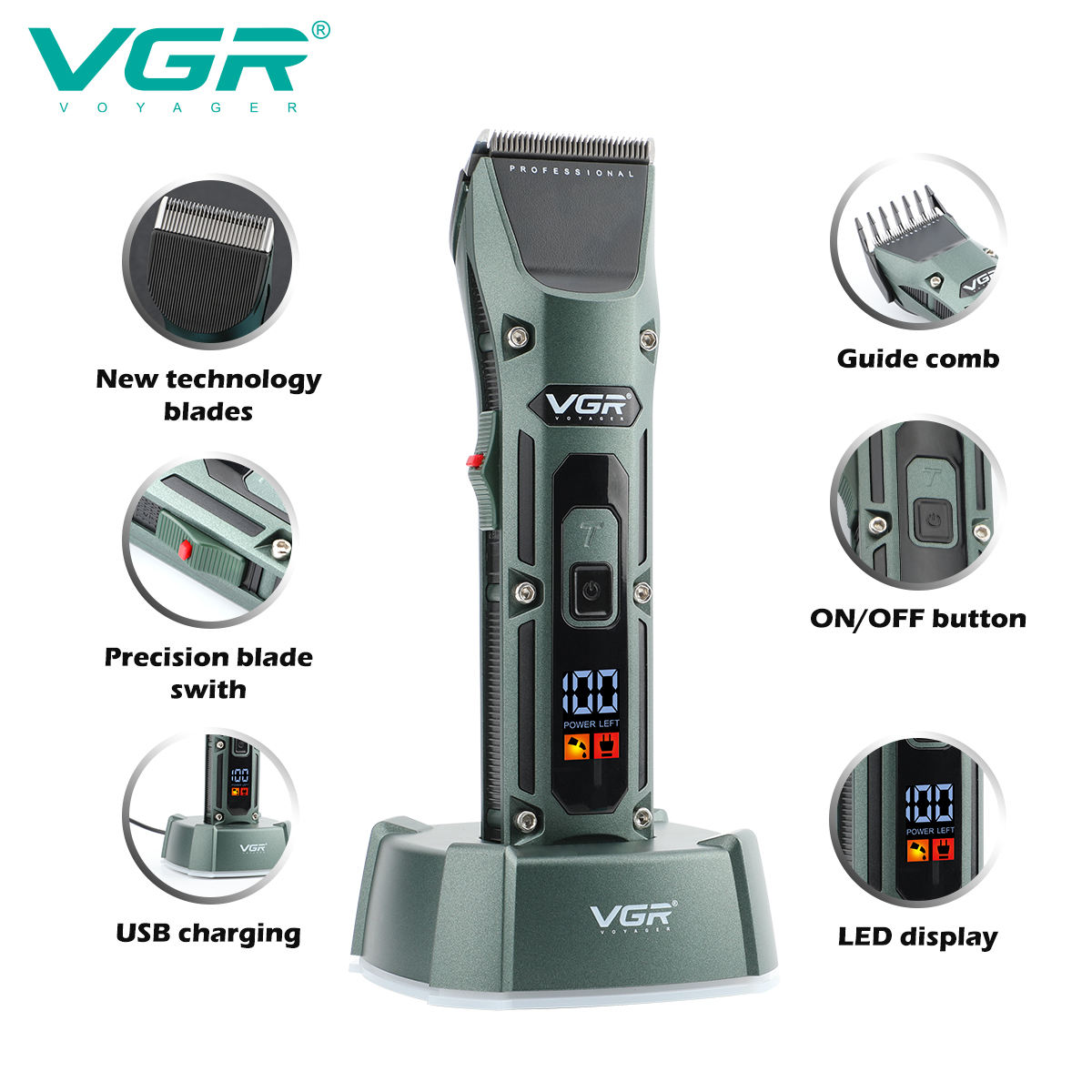 VGR V-696 New metal Popular Sa - Electric Shaver Rotary 评论和价格